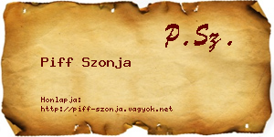 Piff Szonja névjegykártya